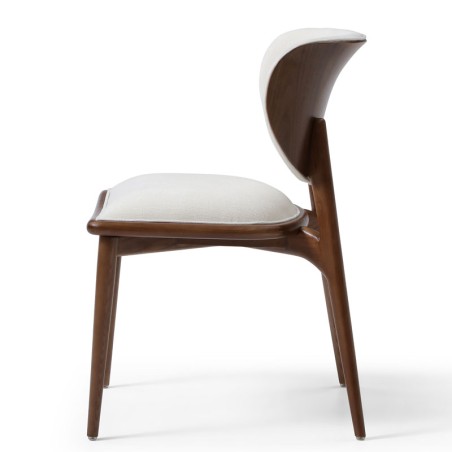Lot de 2 chaises LAURA Tissu Blanc — miniature 3