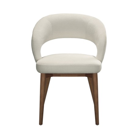 Lot de 2 chaises EVA Aragon Tissu Blanc