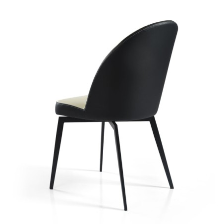 Lot de 2 chaises pivotantes ORNELLA Tissu Blanc — miniature 3