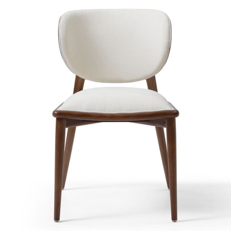 Lot de 2 chaises LAURA Tissu Blanc
