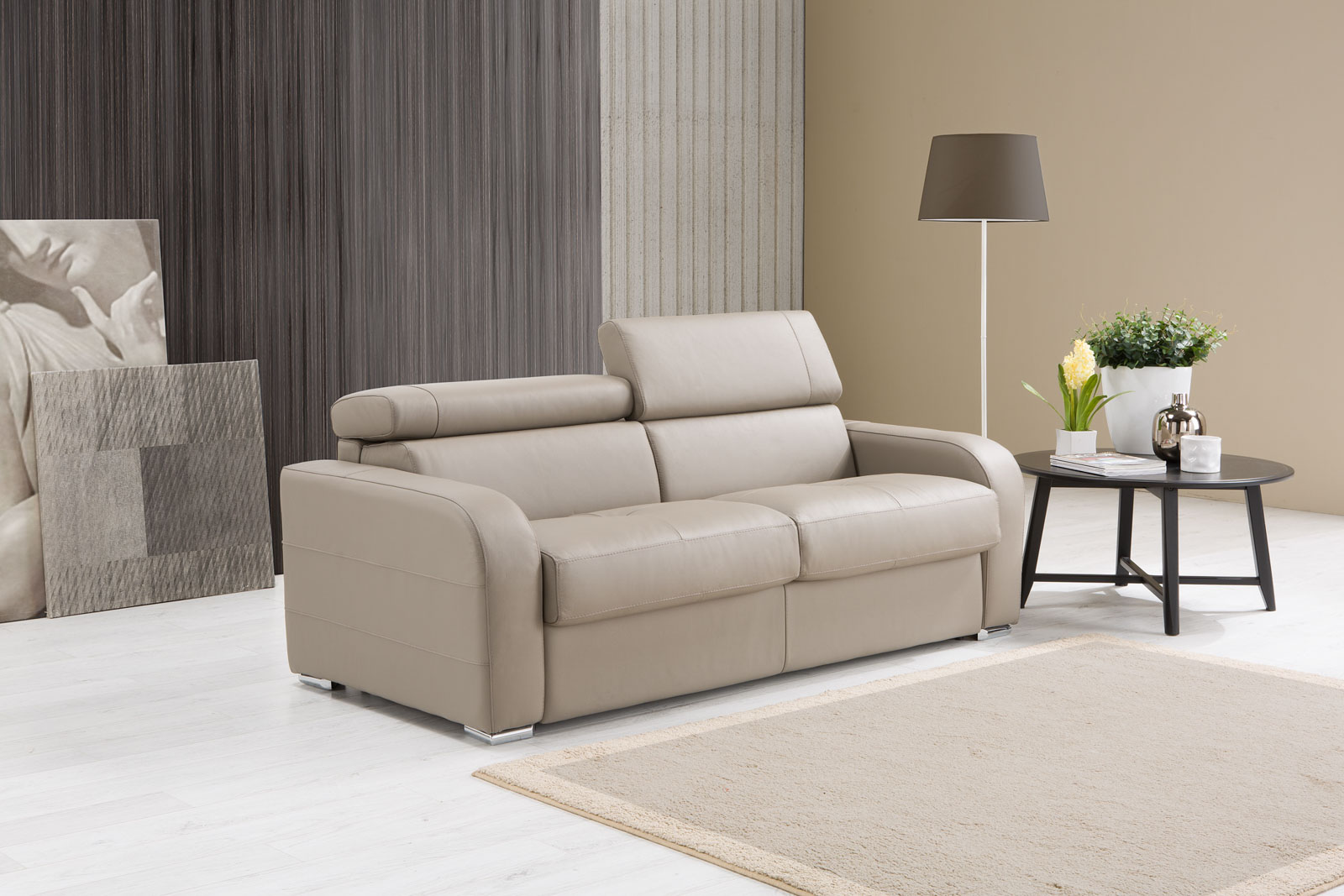 Canapé convertible DREAM 3 places couchage 140 tissu