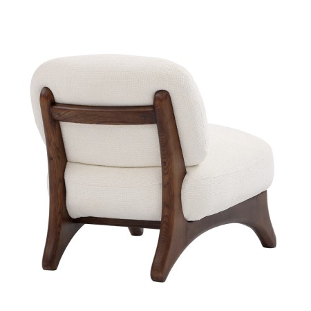 Fauteuil WANAKA Tissu Blanc — miniature 4