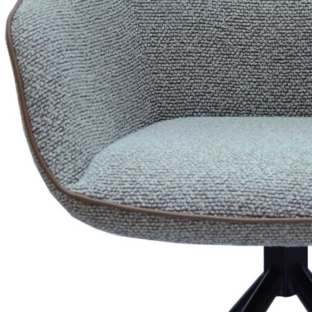 Lot de 2 chaises pivotantes ELVIRA Gris — miniature 4