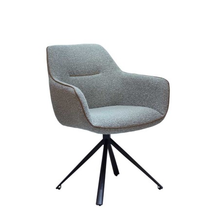 Lot de 2 chaises pivotantes ELVIRA Gris — miniature 1