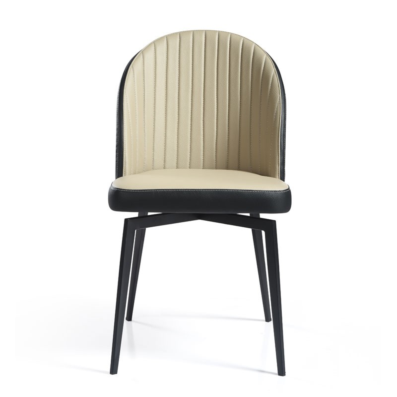 Lot de 2 chaises pivotantes ORNELLA Tissu Taupe