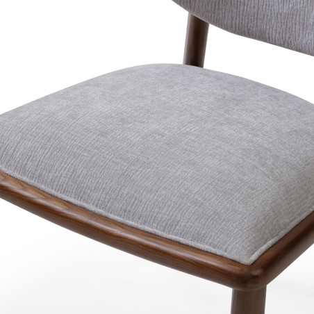 Lot de 2 chaises LAURA Tissu Gris — miniature 5