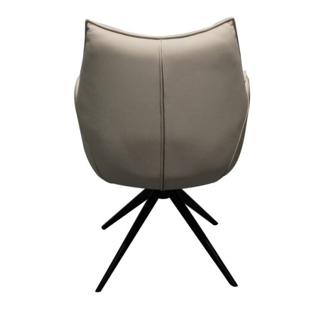 Lot de 2 chaises cuir pivotantes TINA Blanc — miniature 4