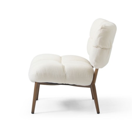 Fauteuil CHESTER Tissu Blanc — miniature 4