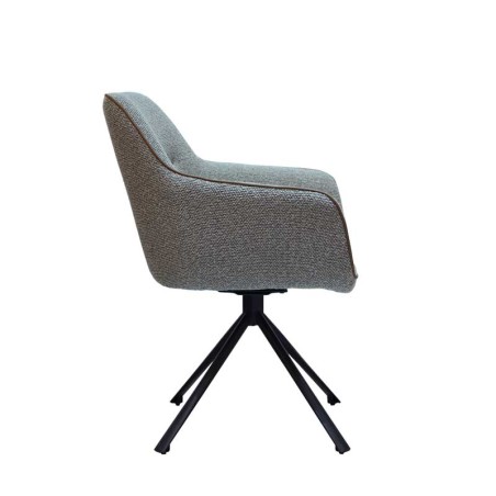 Lot de 2 chaises pivotantes ELVIRA Gris — miniature 2