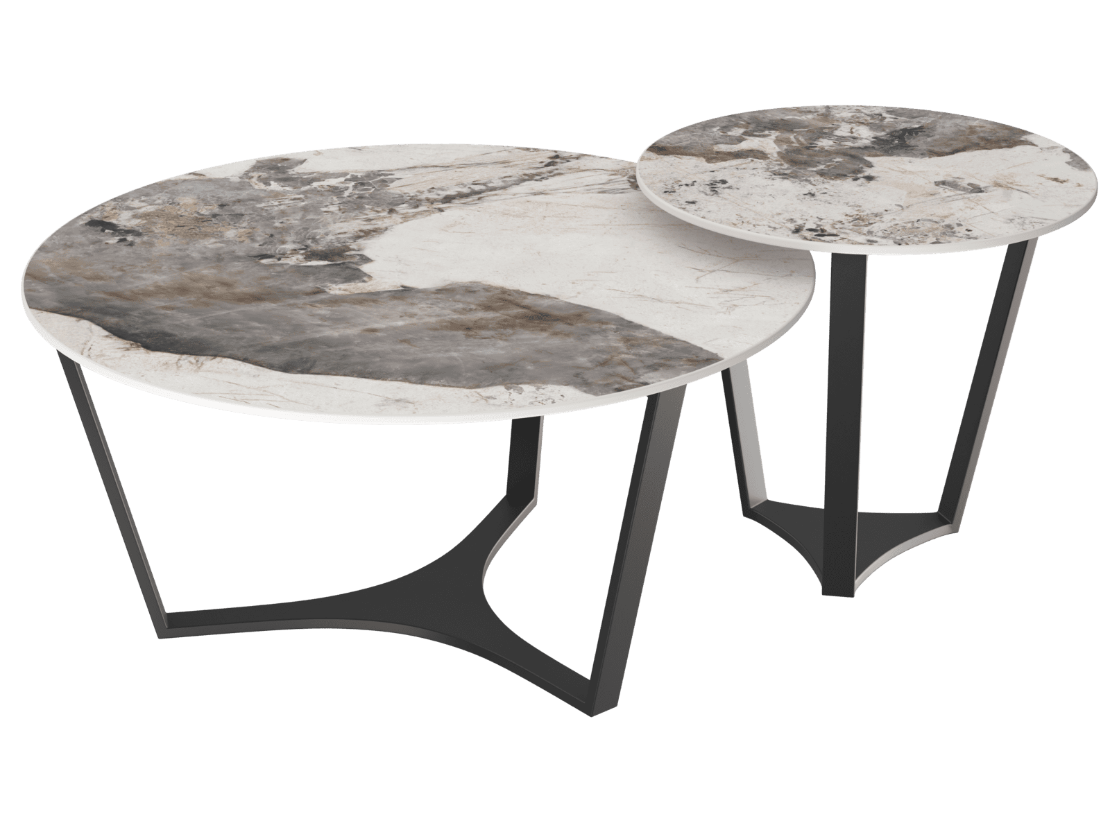 Table basse VALENTINA Ø90 Céramique Marbre Calcatta — miniature 3