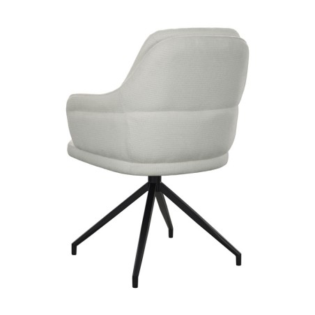 Lot de 2 chaises pivotantes OPHELIA Tissu Blanc — miniature 3