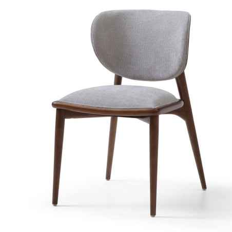 Lot de 2 chaises LAURA Tissu Gris — miniature 2