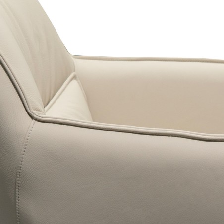 Lot de 2 chaises cuir pivotantes TINA Blanc — miniature 5