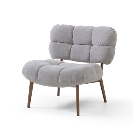 Fauteuil CHESTER Tissu Gris — miniature 3