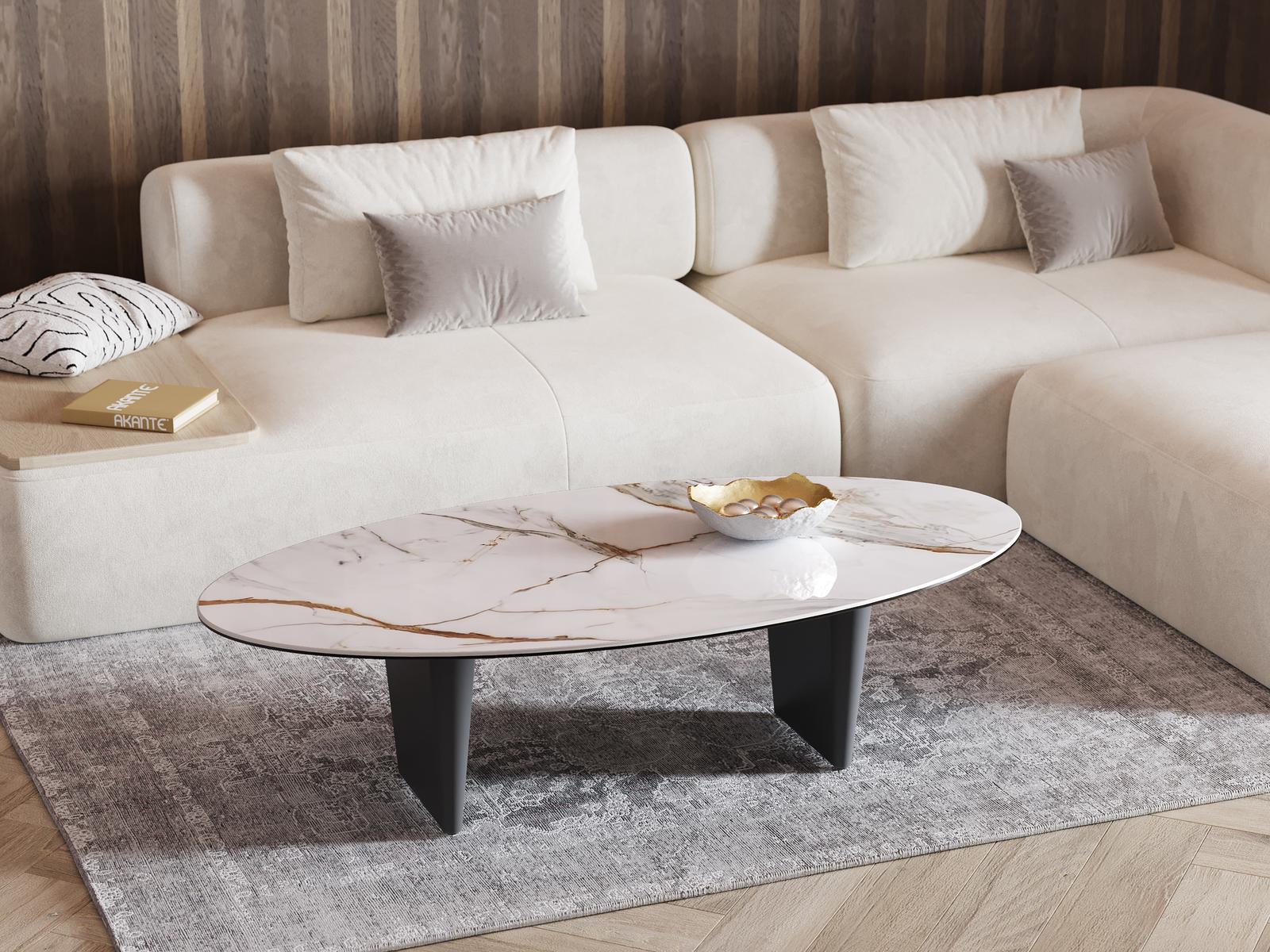 Table basse GOLIATH Céramique Marbre Fiorentino