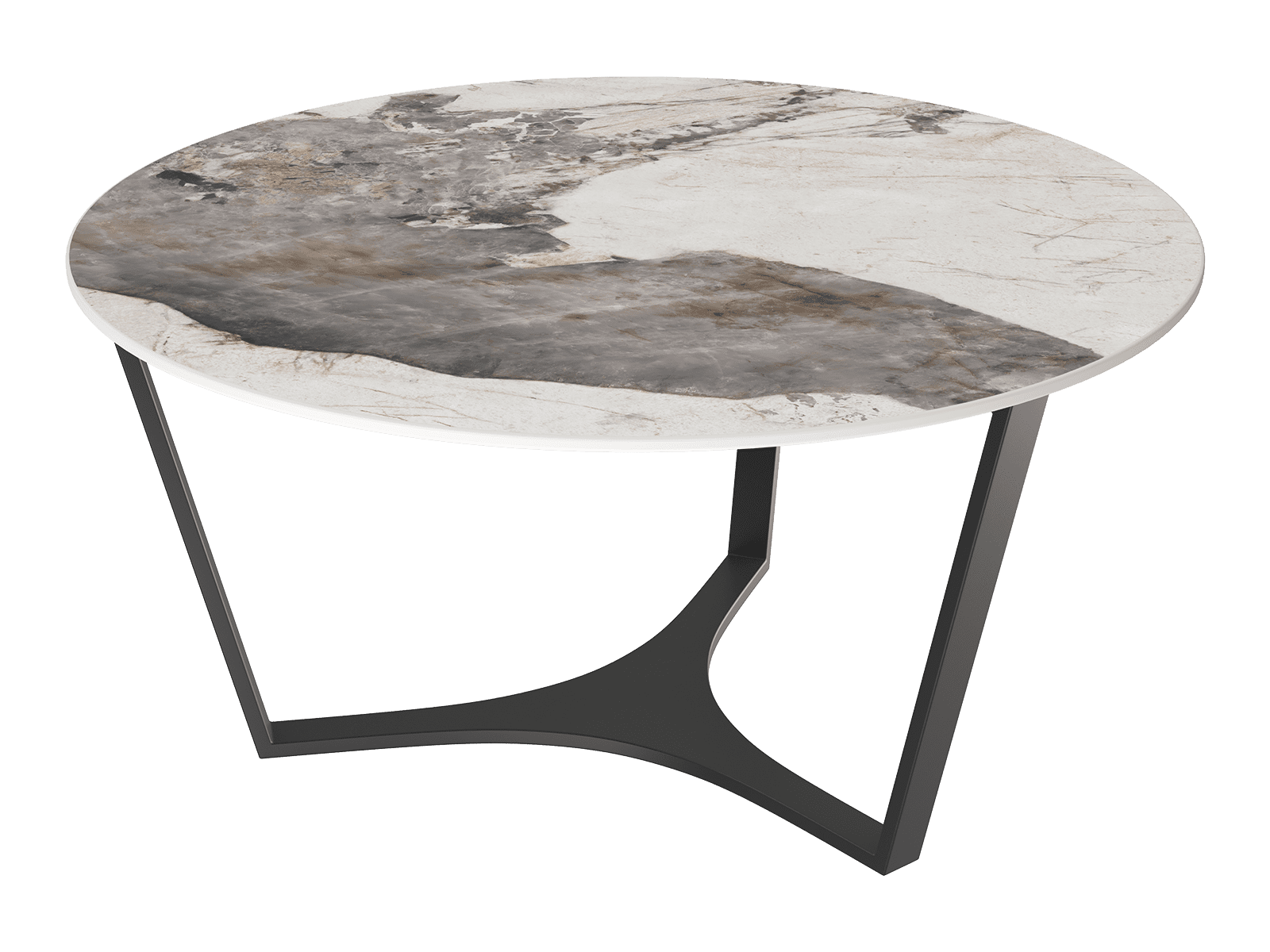 Table basse VALENTINA Ø90 Céramique Marbre Calcatta — miniature 2