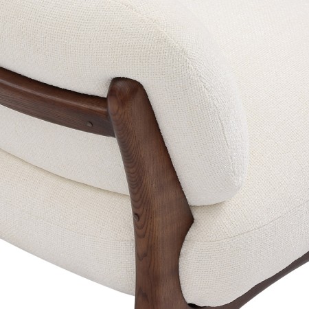 Fauteuil WANAKA Tissu Blanc — miniature 5