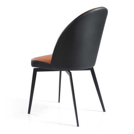 Lot de 2 chaises pivotantes ORNELLA Tissu Orange — miniature 4