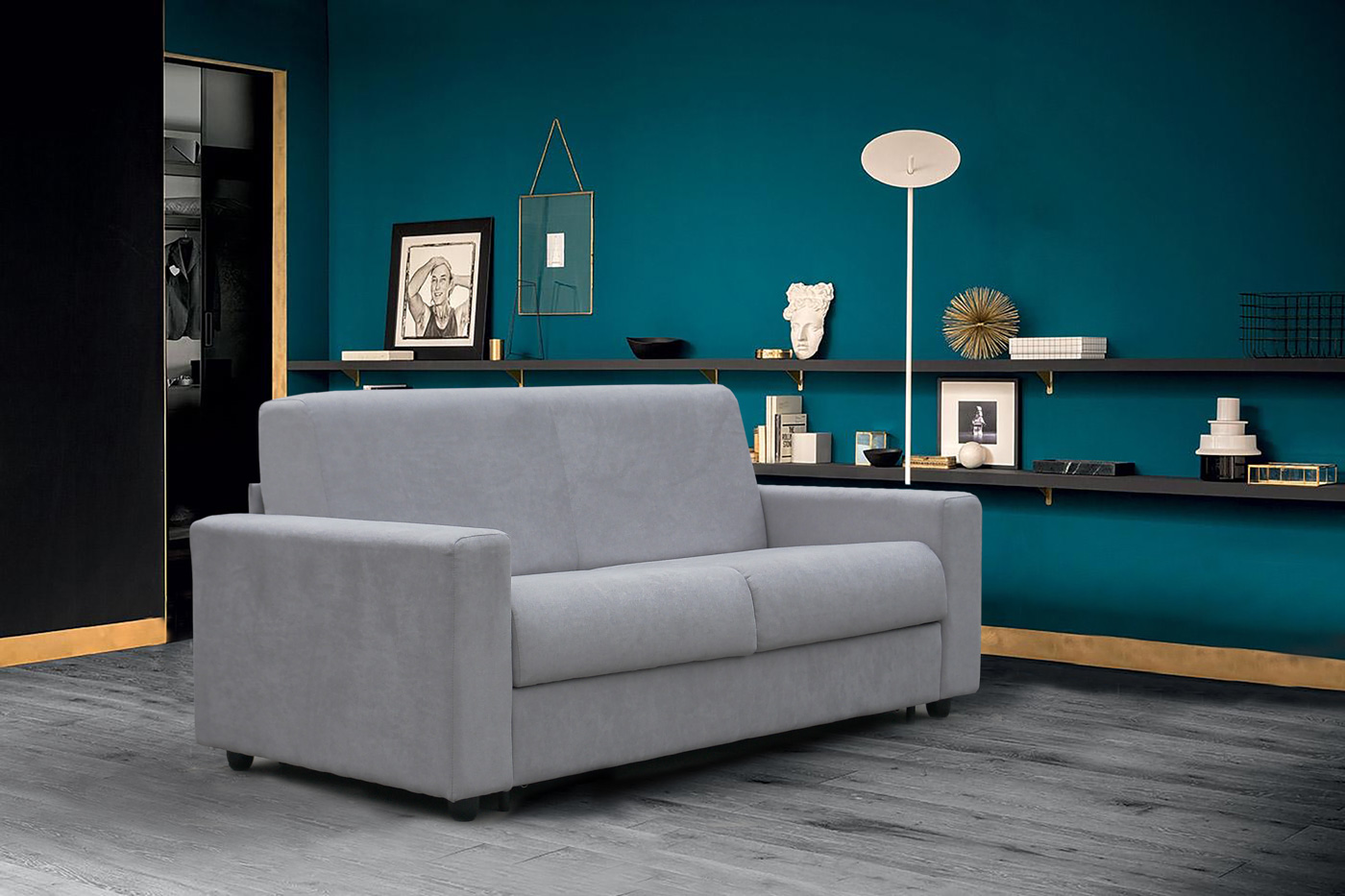 Canapé convertible COCO couchage 140 tissu — vue grand format