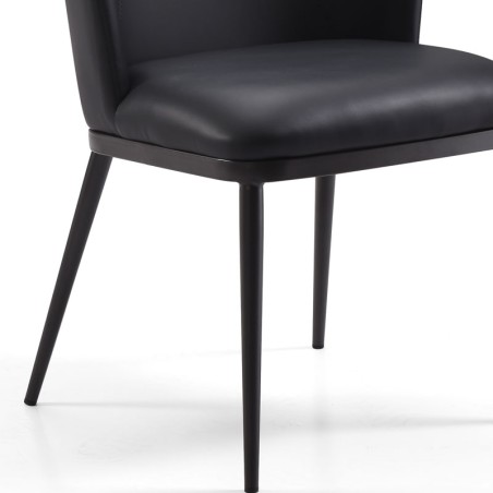 Lot de 2 fauteuils LAETITIA Noir — miniature 3