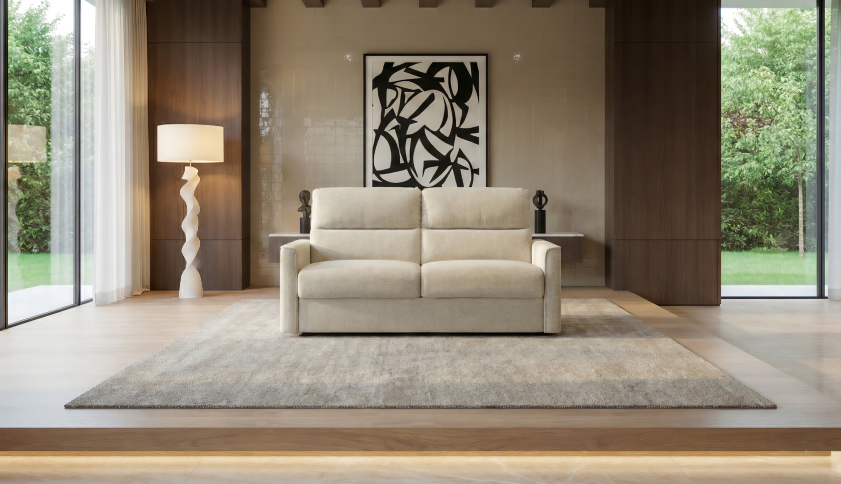 Canapé convertible MOLLY couchage 140 tissu