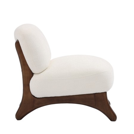 Fauteuil WANAKA Tissu Blanc — miniature 3