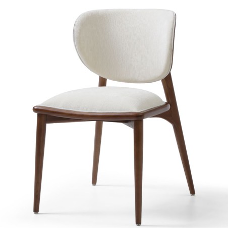 Lot de 2 chaises LAURA Tissu Blanc — miniature 2