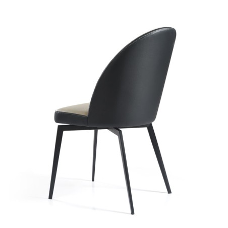 Lot de 2 chaises pivotantes ORNELLA Tissu Taupe — miniature 4