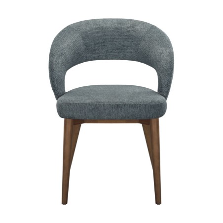 Lot de 2 chaises EVA Aragon Tissu Bleu