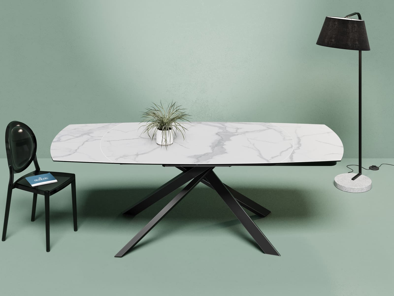Table de repas KHEOPS extensible 160/240 Céramique Marbre Mat