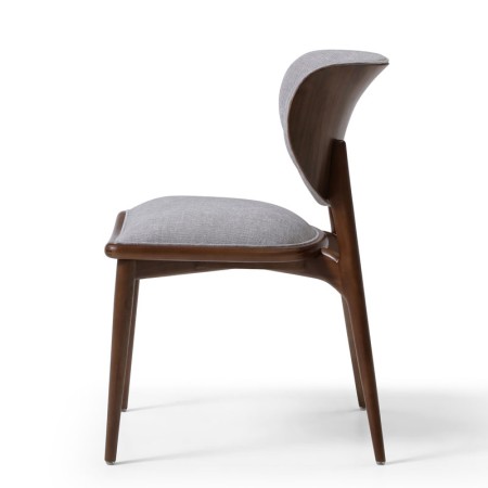 Lot de 2 chaises LAURA Tissu Gris — miniature 3