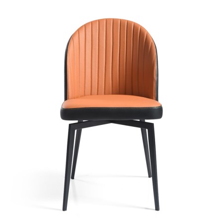 Lot de 2 chaises pivotantes ORNELLA Tissu Orange