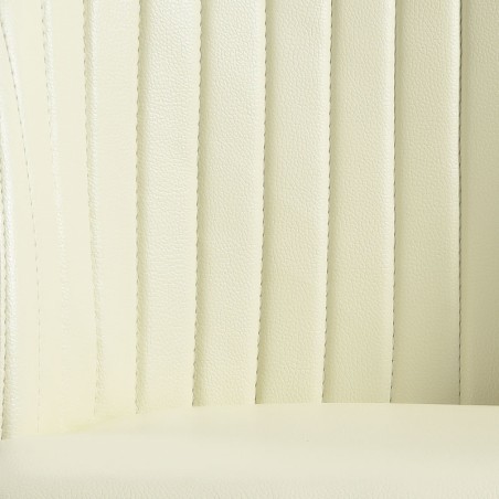 Lot de 2 chaises pivotantes ORNELLA Tissu Blanc — miniature 5