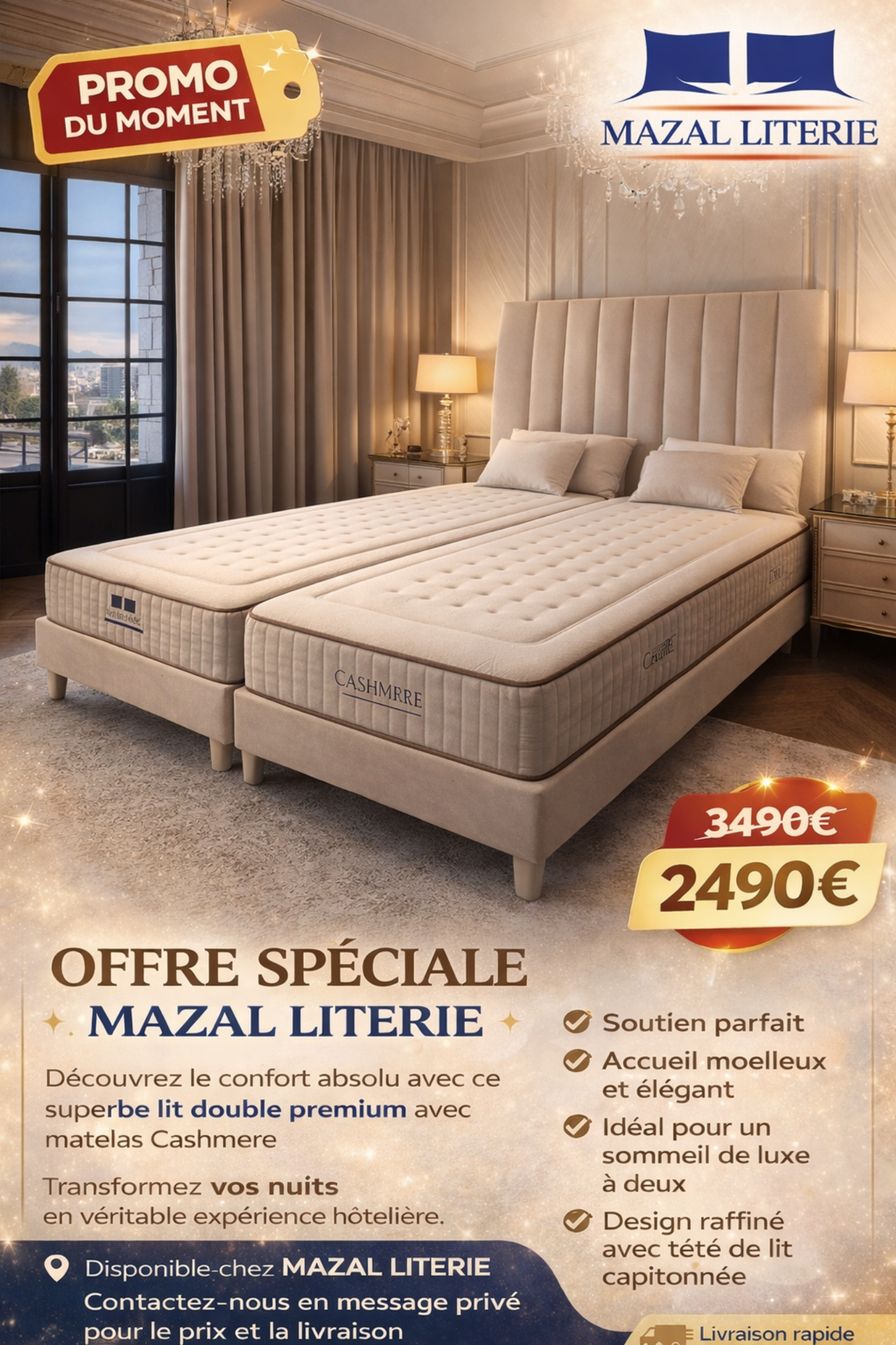 SOMMIER COFFRE